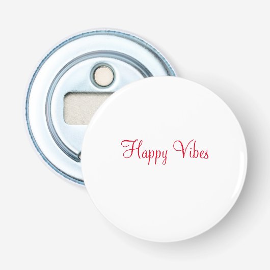 Décapsuleur Red happy vibes vacances simple minimum calligraph (Devant)