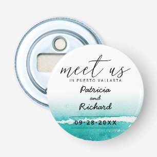 Décapsuleur Rencontrez-Nous À La Destination Mariage Teal Save