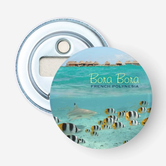 Décapsuleur Requin sous l'eau avec texte Bora Bora (Devant)