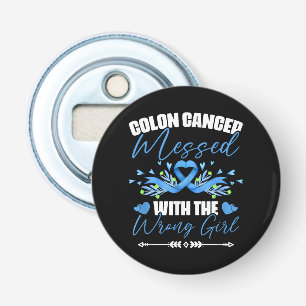 Décapsuleur Rescapée du cancer du côlon Ruban Bleu Fille