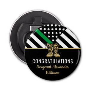 Décapsuleur Retraite militaire Ligne verte Drapeau Armée patri