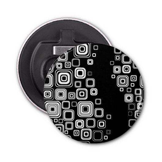 Décapsuleur Rétros carrés noirs et blancs (Devant)