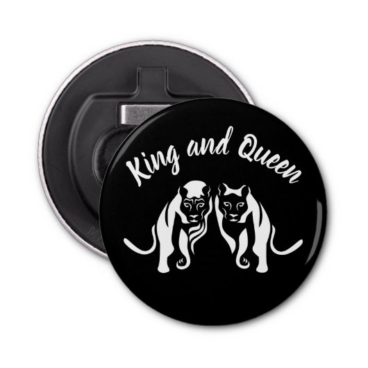 Décapsuleur Rois blancs et reines Lion noir Lion et lionne