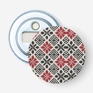 Décapsuleur Rouge noir blanc géométrique Keffiyeh Motif folklo