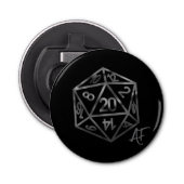 Décapsuleur RPG Crit AF | Silver Fantasy Tabletop Gamer Dice (Devant)