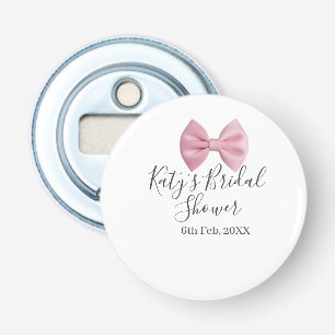 Décapsuleur ruban rose pastel élégant mariage nom date