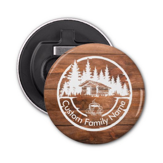 Décapsuleur Rustic Cottage Cabin Barn | Custom Family Name (Devant)