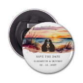 Décapsuleur Rustic Sunset Beach Save The Date Magnet (Devant)