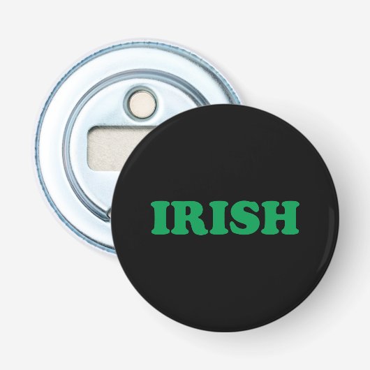 Décapsuleur Saint Patrick's Day Irlandais Lettres vertes noire (Devant)