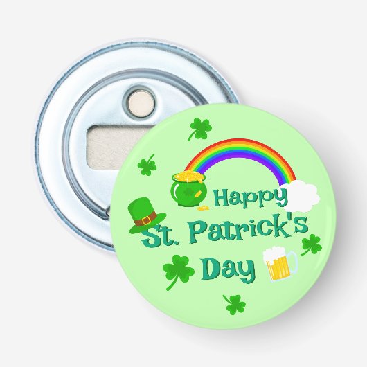 Décapsuleur Saint Patrick's Day Shamrock Pot of Gold Celtic Kn (Devant)