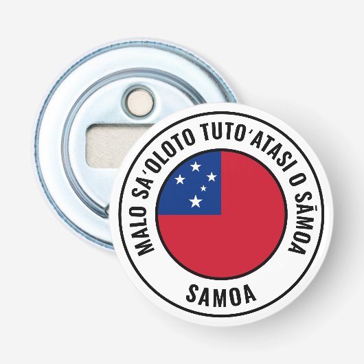 Décapsuleur Samoa Drapeau Gorgeous Patriotic Bottle Ouvrir (Devant)