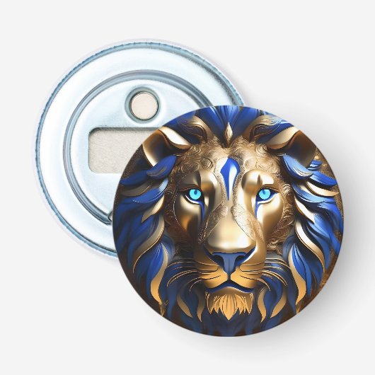 Décapsuleur Saphir Bleu Et Lion D'or, (Devant)