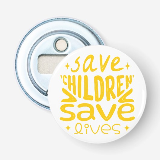 Décapsuleur Sauver les enfants, sauver des vies (Devant)