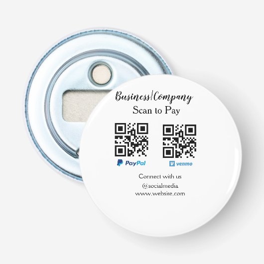 Décapsuleur Scanner pour payer le code q r paypal venmo ajoute (Devant)