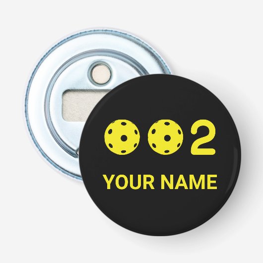 Décapsuleur Score personnalisé 0 0 2 drôle de pickleball (Devant)