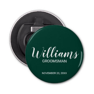 Décapsuleur Script moderne Nom du Groomsman personnalisé