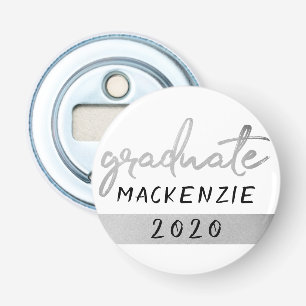 Décapsuleur Script Silver Gradué Faux Metallic tendance
