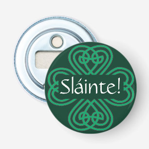 Décapsuleur Shamrock irlandais de Sláinte Green Celtic Lucky