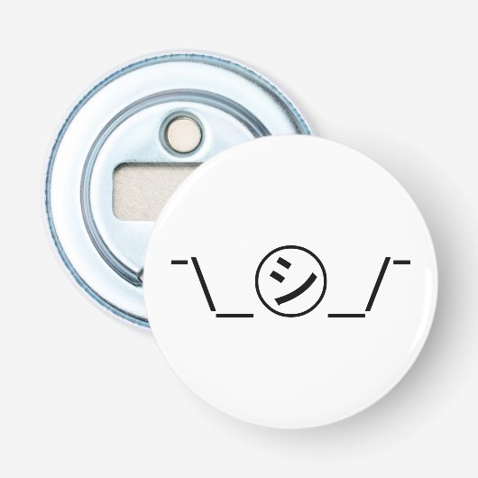 Décapsuleur Shi Kana Shrug Emoticon -\_ ㋛_/+Japonais Kaomoji (Devant)