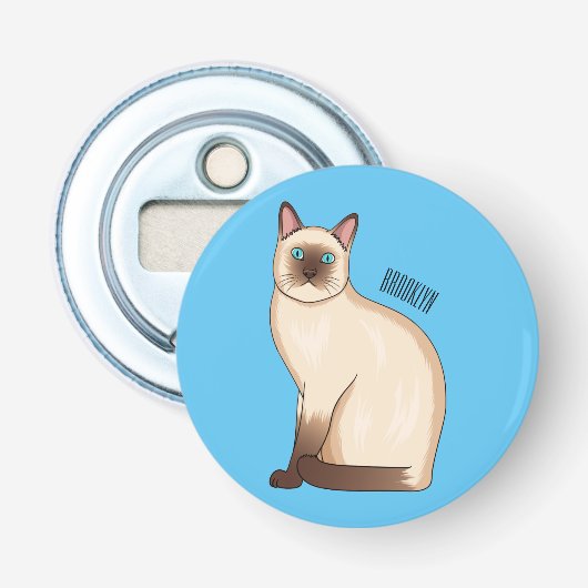 Décapsuleur Siamese cat cartoon (Devant)