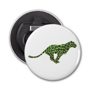 Décapsuleur Silhouette Leopard noir et vert