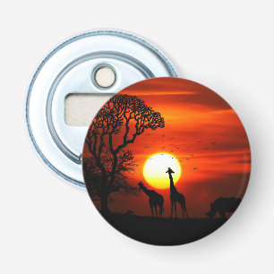 Décapsuleur Silhouettes africaines d'animal de coucher du