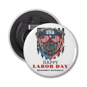 Décapsuleur Simple Elegant Labor Day avec le drapeau américain