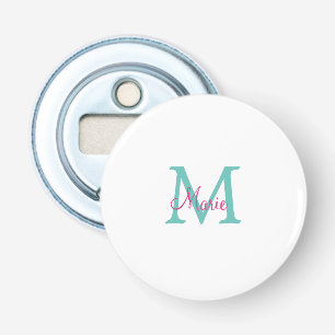 Décapsuleur simple minimal ajouter nom monogramme vert rose bl
