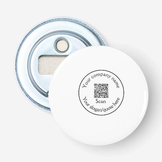 Décapsuleur simple minimal ajoutez votre code Q R scan ajoutez (Devant)