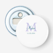 Décapsuleur simple minimum ajouter nom monogramme violet vert  (Devant)