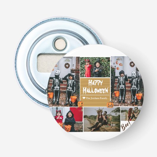 Décapsuleur Simple moderne Happy Halloween photo collage famil (Devant)