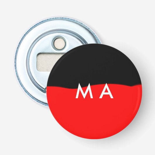 Décapsuleur Simple monogramme ajouter votre nom lettre man min (Devant)