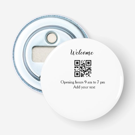 Décapsuleur Simple ouverture de bienvenue code barre QR ajoute (Devant)