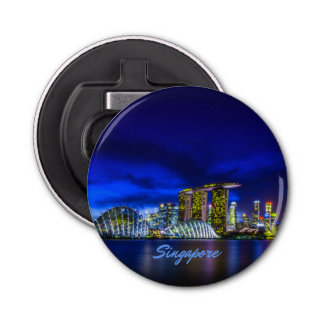 Décapsuleur Singapore City Skyline La Nuit