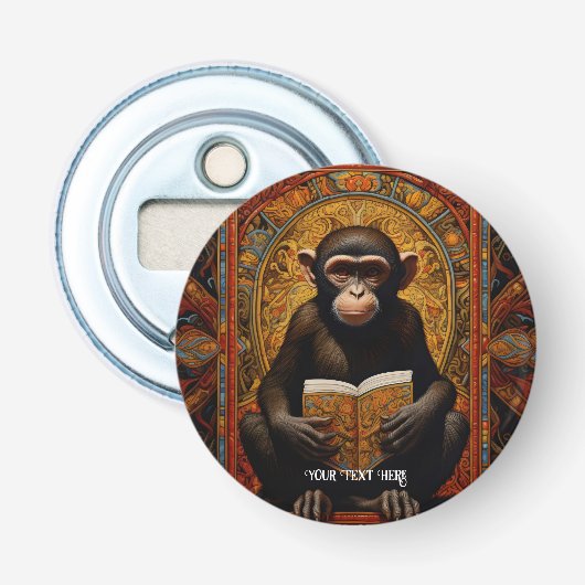 Décapsuleur Singe avec livre (Devant)