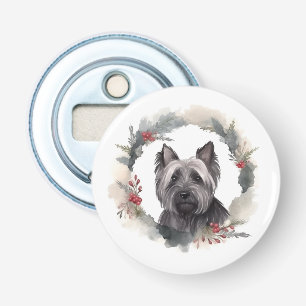 Décapsuleur Skye Terrier Fête de Noël Wreath Pup