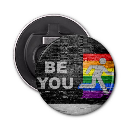 Décapsuleur SlipperyJoe's Be You black brick wall walk figu (Devant)