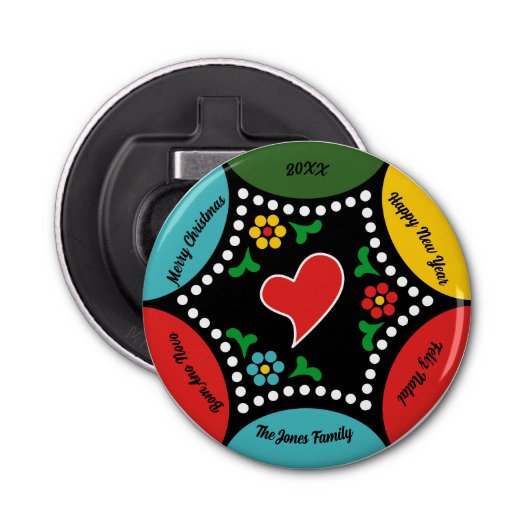 Décapsuleur Soirée de Noël et cadeaux portugais (Devant)