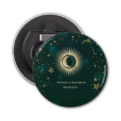 Décapsuleur Soleil Or Céleste Et Étoiles Lune Vert (Devant)