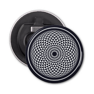 Décapsuleur Spirituel gris blanc Mandala géométrique Oriental