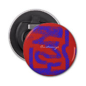 Décapsuleur spray peint abstrait Thunder_Cove bleu (Devant)