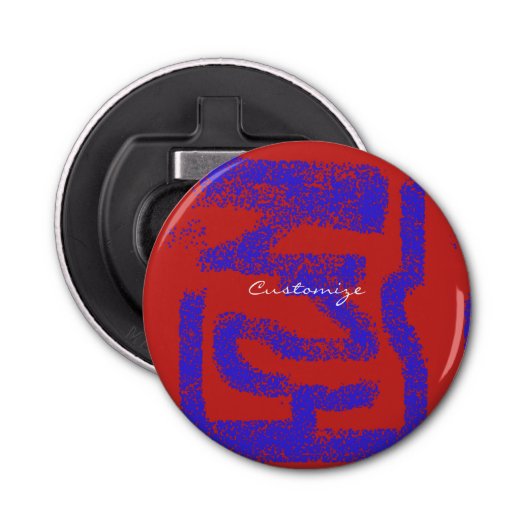 Décapsuleur spray peint abstrait Thunder_Cove bleu (Devant)