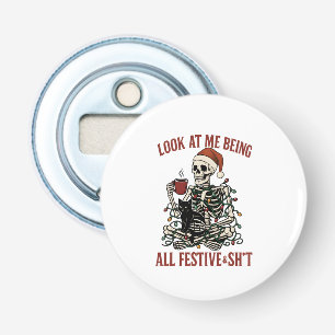 Décapsuleur Squelette de Santa avec la fête du chat Snark