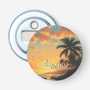 Décapsuleur Style Vintage Hawaïen Voyage Côte Mer Coucher de s