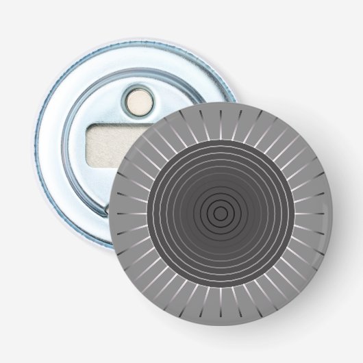 Décapsuleur Sunburst géométrique moderne - Hématite foncé gris (Devant)
