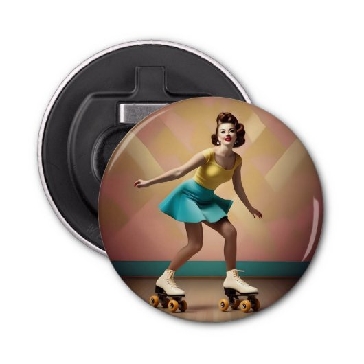 Décapsuleur "Super Glide : rythmes rétro sur roues de patinage (Devant)