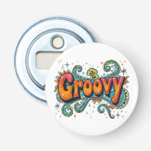 Décapsuleur Super Retro Psychedelic les années 70 Funky Hippie