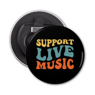 Décapsuleur Support Live Music - Retro Typography Band Merch