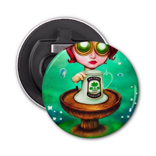 Décapsuleur Surreal Pop St. Patrick’s Day Beer Girl (Devant)