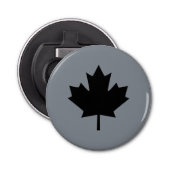 Décapsuleur Symbole canadien de feuille d'érable noire (Devant)